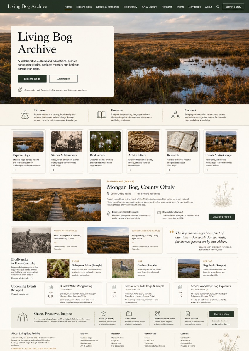 Living Bog Archive homepage