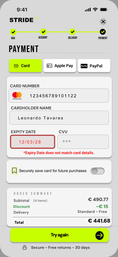Payment error