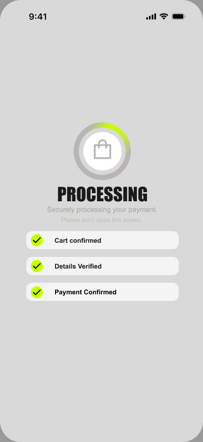 Processing payment